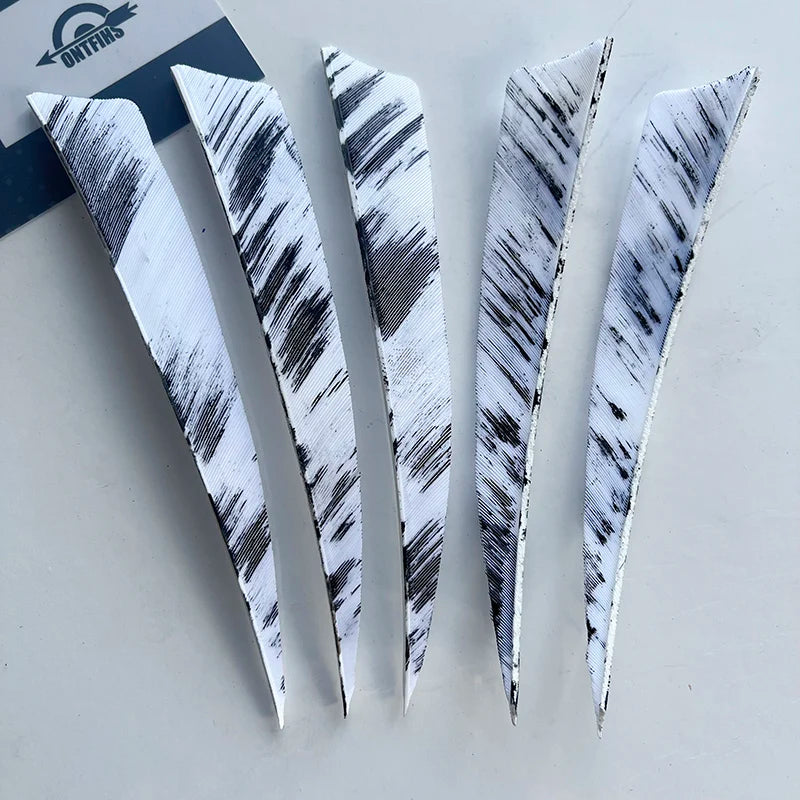 ONTFIHS 5" Shield Ink Painting Arrow Feathers Fletchings