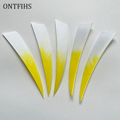 50 Pcs 4Inch Vanes Natural Turkey Feather Shield Cut Fletches Arrows Parts Archery DIY Accessories