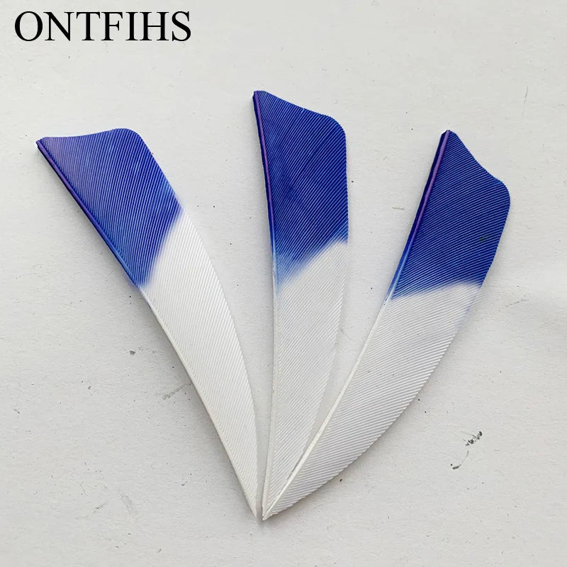 ONTFIHS 3" Gradient Colors Shield Arrow Feathers Fletchings