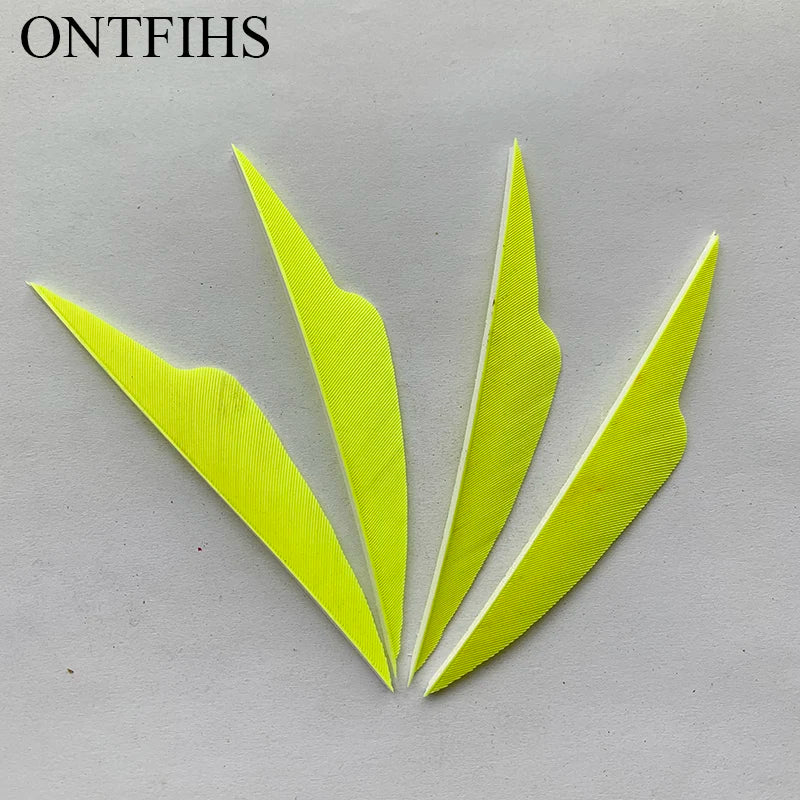 ONTFIHS 4" Solid Color Fangs Arrow Feathers Fletchings