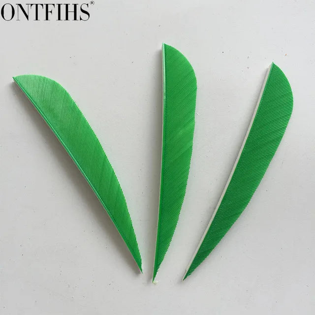 ONTFIHS 3" Solid Color Parabolic Arrow Feathers Fletchings