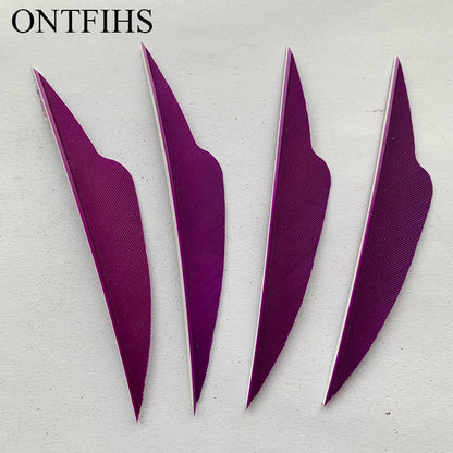 ONTFIHS 4" Solid Color Fangs Arrow Feathers Fletchings