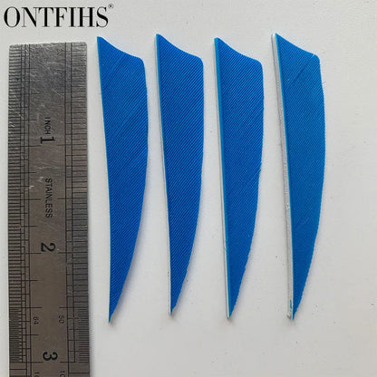 ONTFIHS 2.5" Solid Color Shield Arrow Feathers Fletchings