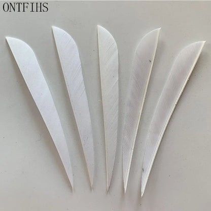 ONTFIHS 5" Solid Color Parabolic Arrow Feathers Fletchings