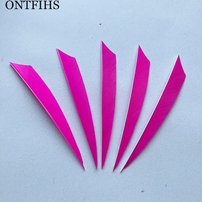 ONTFIHS 4" Solid Color New Shield Arrow Feathers Fletchings