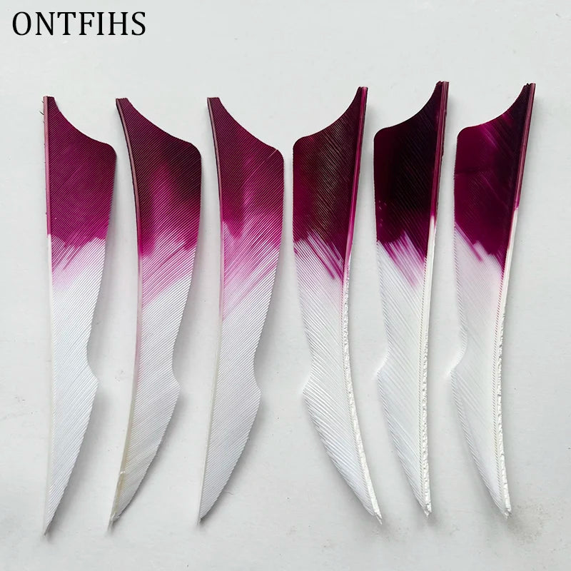 ONTFIHS 4" Gradient Colors Stings Arrow Feathers Fletchings