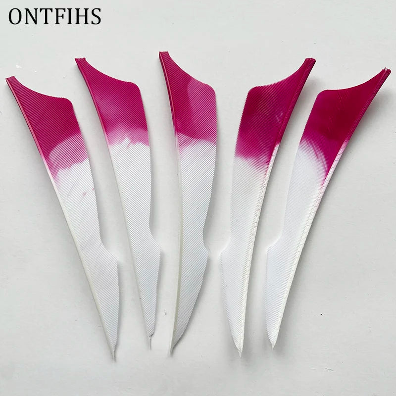 ONTFIHS 4" Gradient Colors Stings Arrow Feathers Fletchings