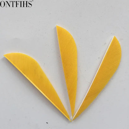 ONTFIHS 2.5" Solid Color Parabolic Arrow Feathers Fletchings