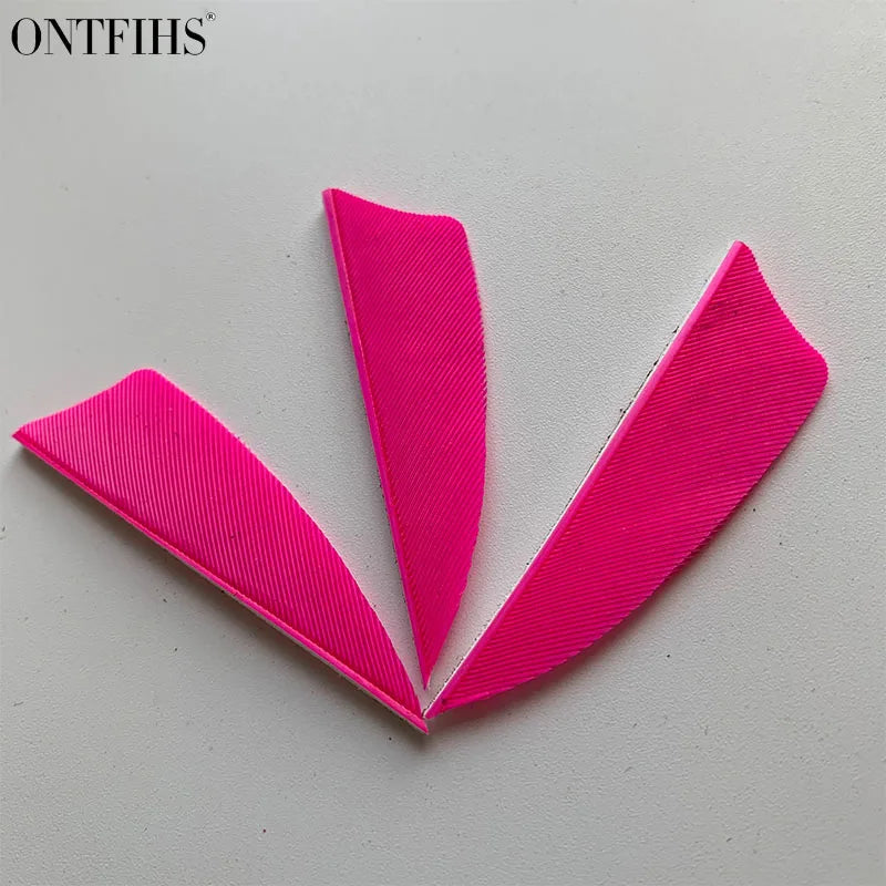 ONTFIHS 2" Solid Color Shield Arrow Feathers Fletchings