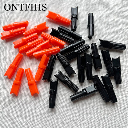 ONTFIHS 100 PCS Push-In Nocks For ID 6.2mm Crossbow Arrow Shaft HG-NOCKS-4