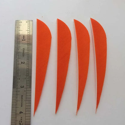 ONTFIHS 4" Solid Color Parabolic Arrow Feathers Fletchings