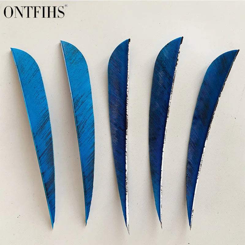 ONTFIHS 5" Parabolic Ink Painting Arrow Feathers Fletchings