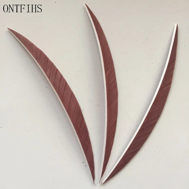 ONTFIHS 5" Solid Color Banana Arrow Feathers Fletchings