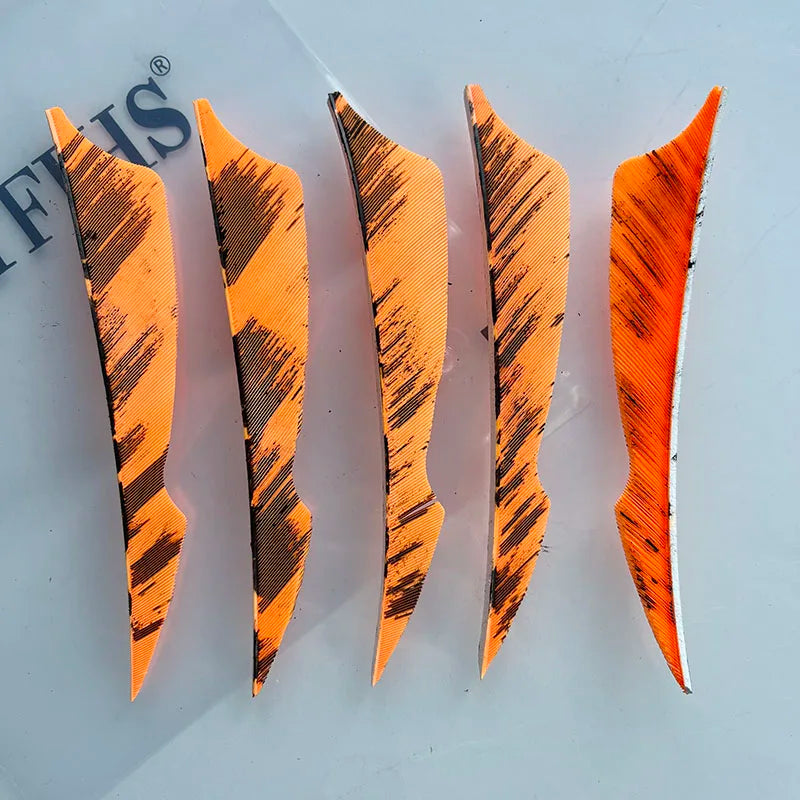 ONTFIHS 4 Inch Camo Sting Arrow Feathers Turkey Feather Archery Fletching
