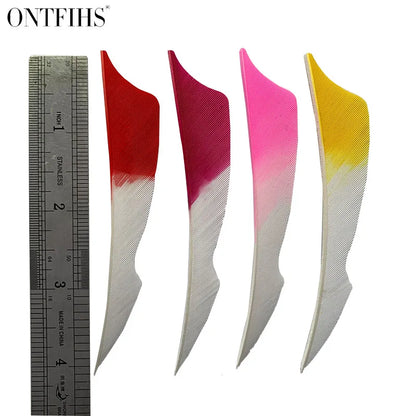 ONTFIHS 4" Gradient Colors Stings Arrow Feathers Fletchings