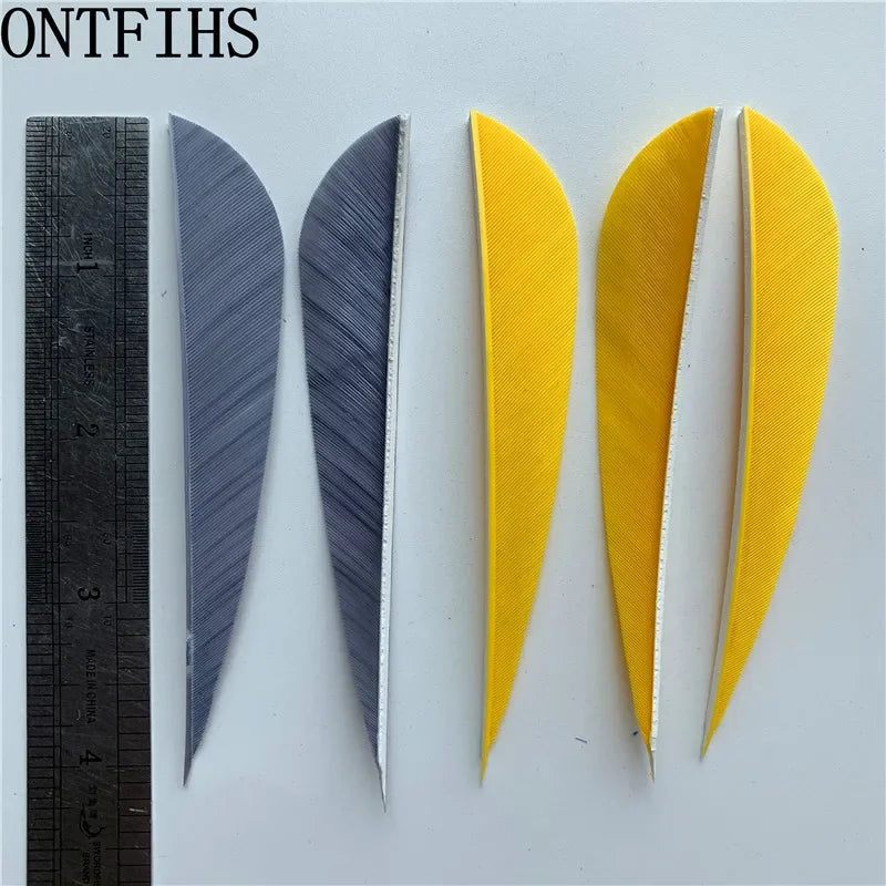 ONTFIHS 4" Solid Color Parabolic Arrow Feathers Fletchings