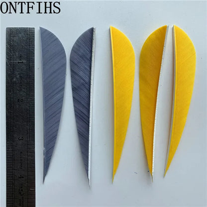 ONTFIHS 4" Solid Color Parabolic Arrow Feathers Fletchings