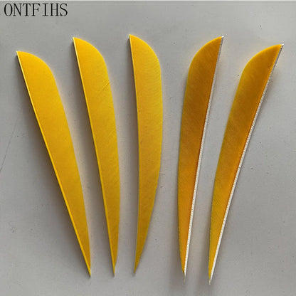 ONTFIHS 5" Solid Color Parabolic Arrow Feathers Fletchings