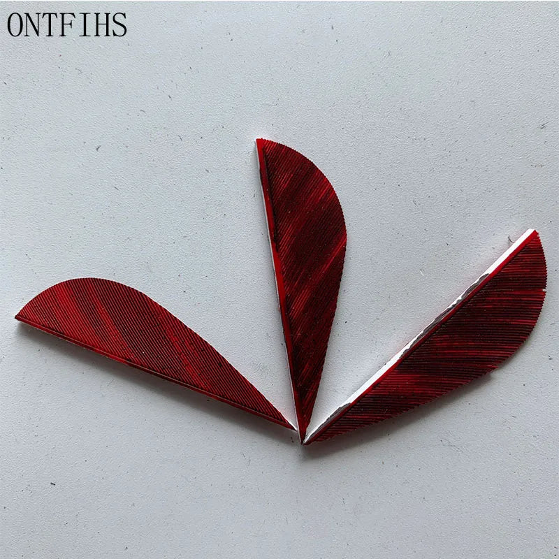 ONTFIHS 2" Solid Color Parabolic Arrow Feathers Fletchings