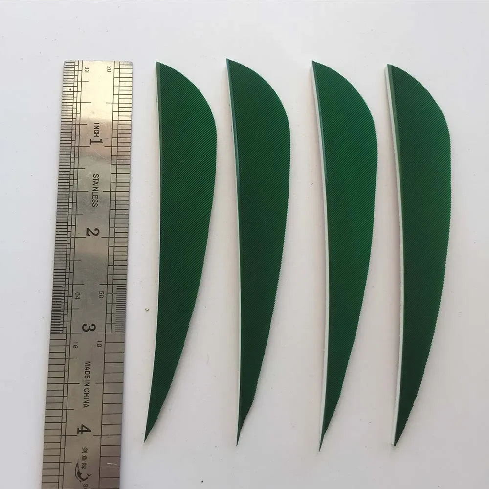 ONTFIHS 4" Solid Color Parabolic Arrow Feathers Fletchings