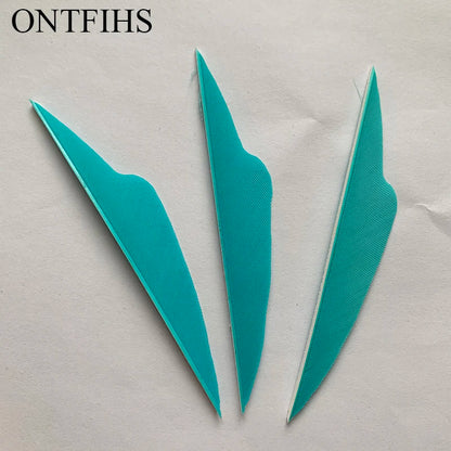 ONTFIHS 4" Solid Color Fangs Arrow Feathers Fletchings