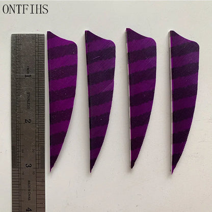 ONTFIHS Shield One Side Striped 3" Arrow Feathers Fletchings