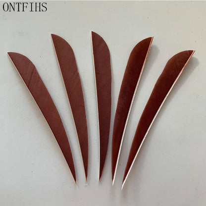 ONTFIHS 5" Solid Color Parabolic Arrow Feathers Fletchings