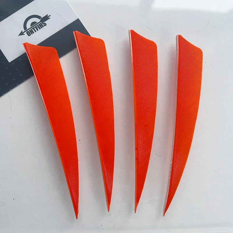 ONTFIHS 4" Solid Color Shield Arrow Feathers Fletchings