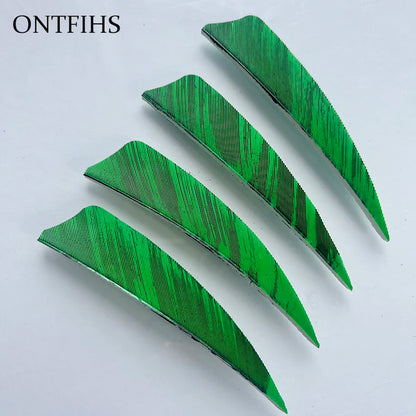 ONTFIHS 2" Shield Ink Painting Arrow Feathers Fletchings