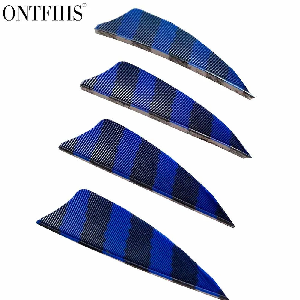 ONTFIHS 2" Shield Cut Striped Arrow Feathers