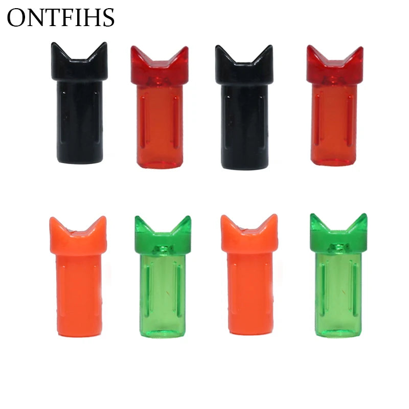 ONTFIHS 100 PCS Push-In Nocks For ID 7.6mm OD 8.8mm Crossbow Arrow Shaft