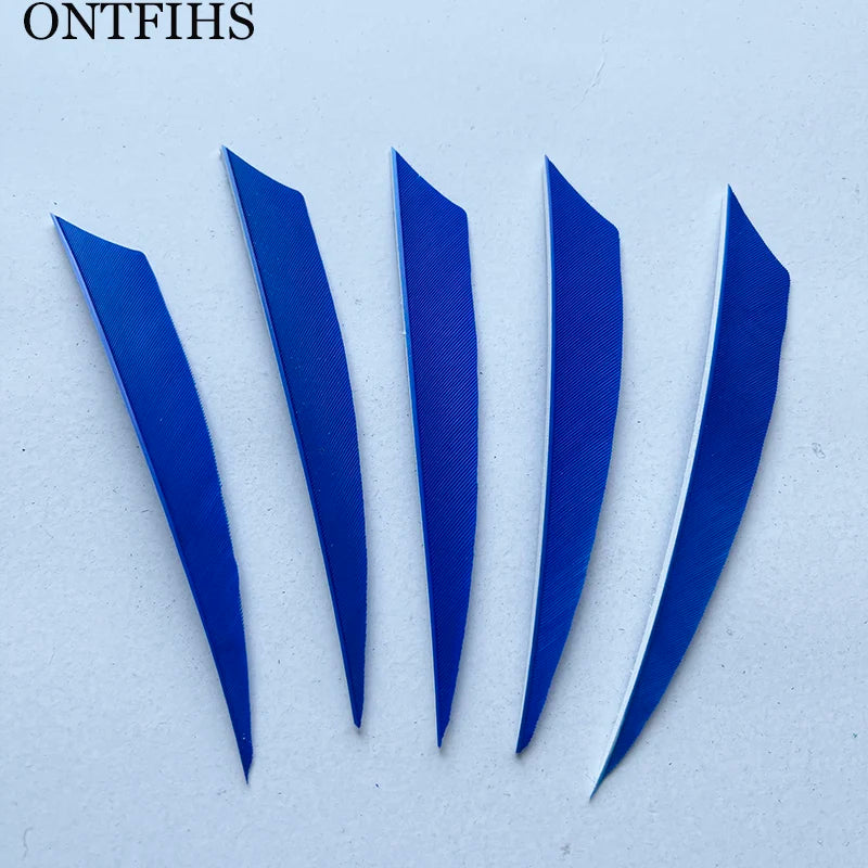 ONTFIHS 4" Solid Color New Shield Arrow Feathers Fletchings