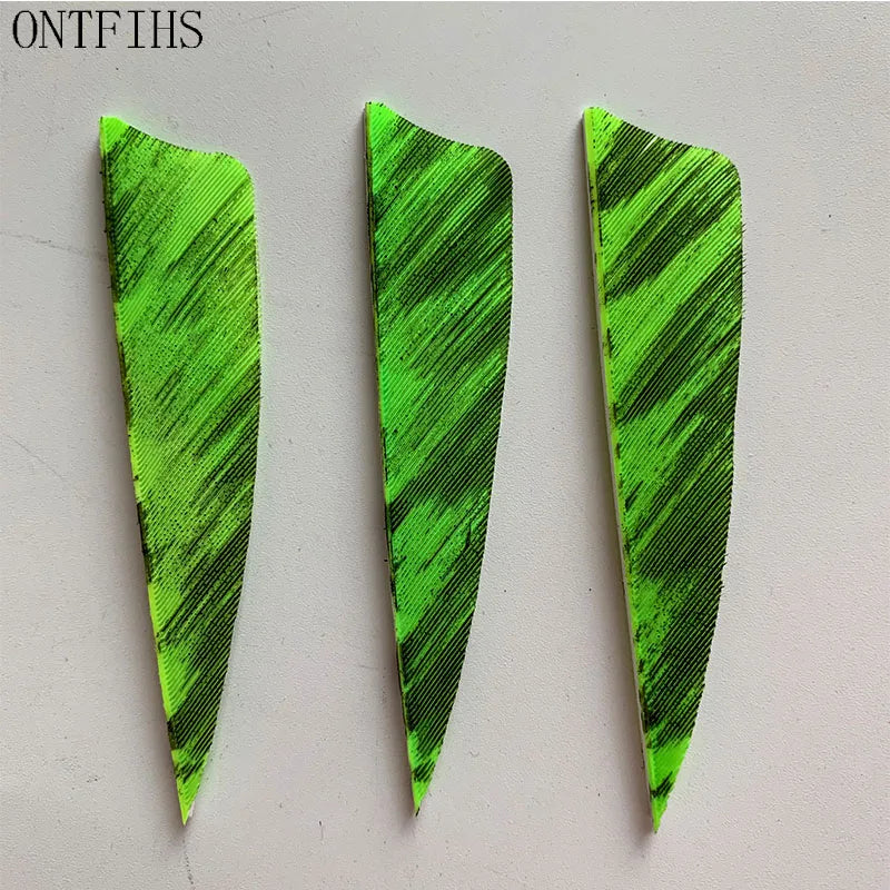 ONTFIHS 3" Shield Ink Painting Arrow Feathers Fletchings