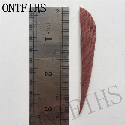 ONTFIHS 3" Solid Color Parabolic Arrow Feathers Fletchings