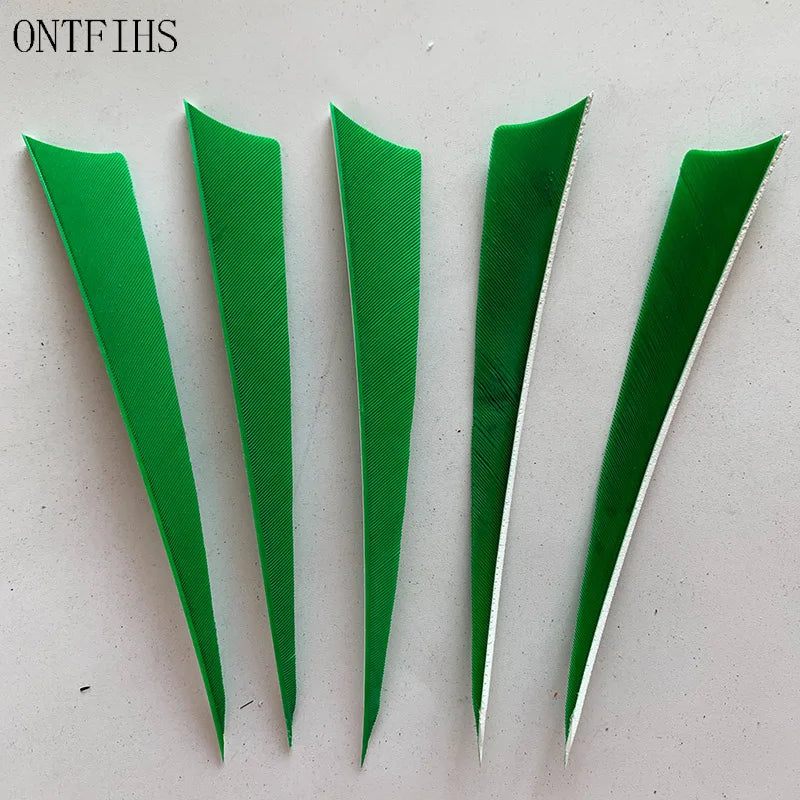 ONTFIHS 5" Solid Color New Shield Arrow Feathers Fletchings