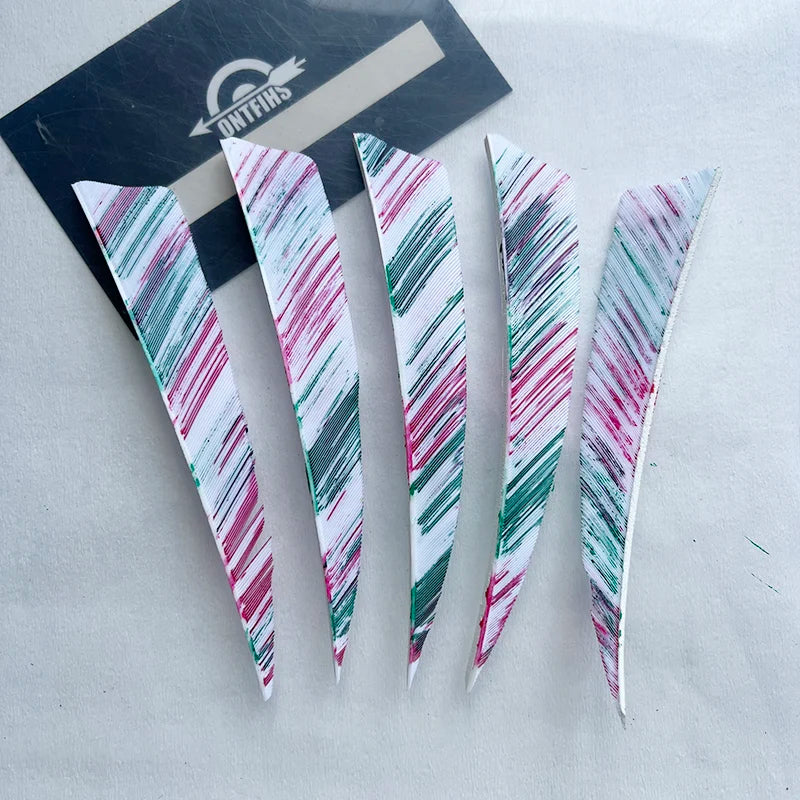 50Pcs New 4inch Camo Shield Archery Arrow Feathers Fletching RW LW