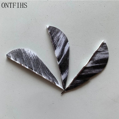 ONTFIHS 2" Solid Color Parabolic Arrow Feathers Fletchings