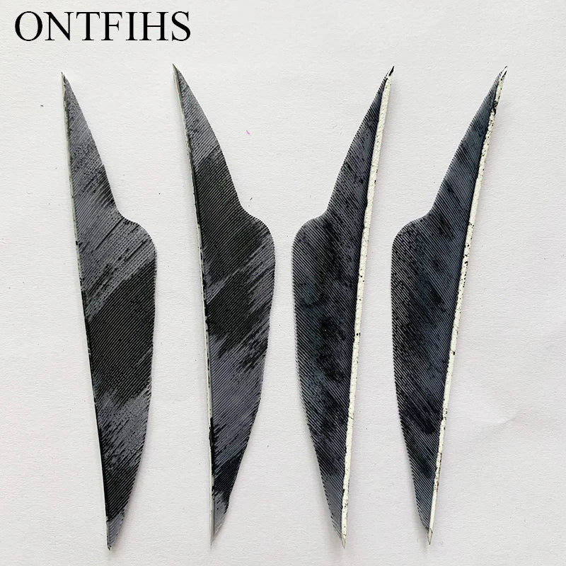 4 Inch Fangs Camo Arrow Feathers – Turkey Feather Archery Fletching