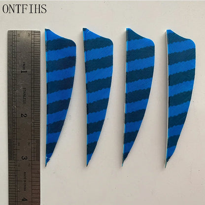 ONTFIHS Shield One Side Striped 3" Arrow Feathers Fletchings