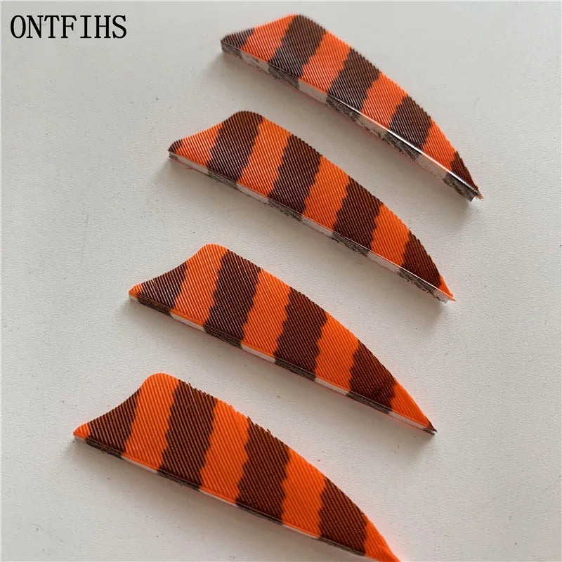 ONTFIHS 2" Shield Cut Striped Arrow Feathers