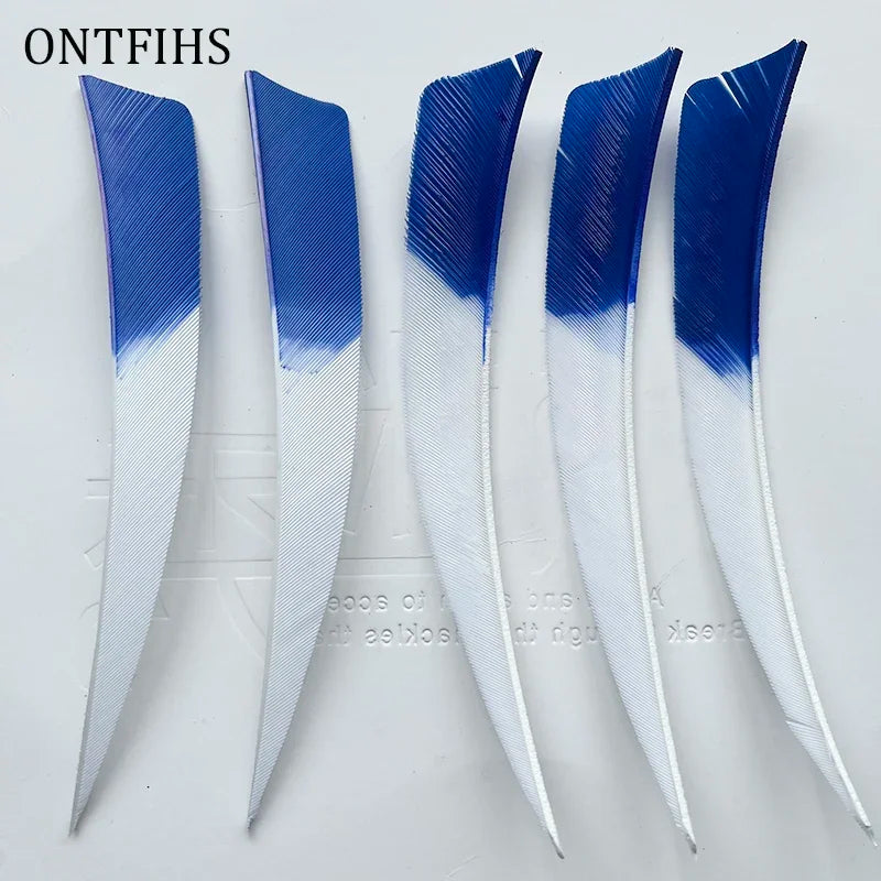 ONTFIHS 5" Gradient Colors Shield Arrow Feathers Fletchings