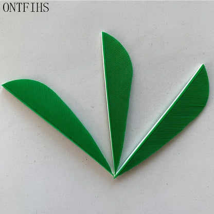 ONTFIHS 2.5" Solid Color Parabolic Arrow Feathers Fletchings