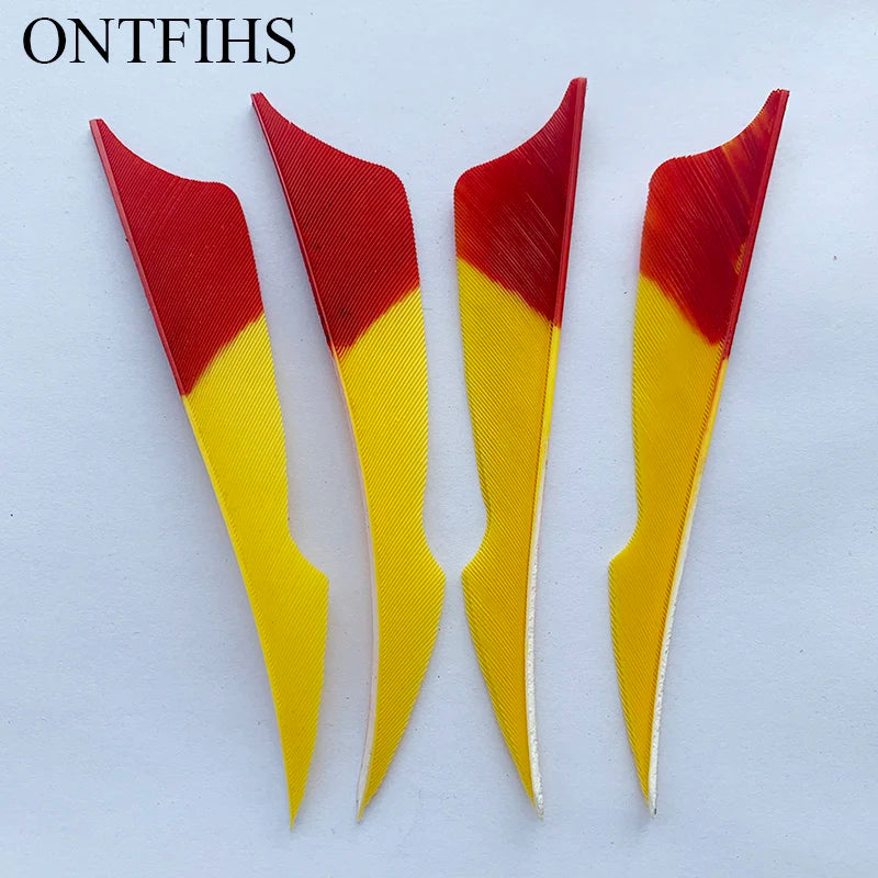 ONTFIHS 4" Gradient Colors Stings Arrow Feathers Fletchings