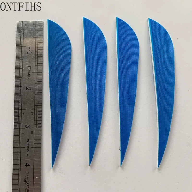 ONTFIHS 4" Solid Color Parabolic Arrow Feathers Fletchings