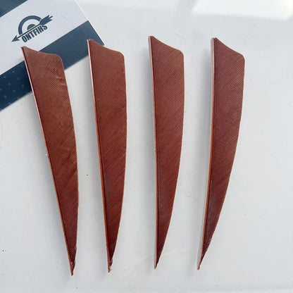 ONTFIHS 4" Solid Color Shield Arrow Feathers Fletchings