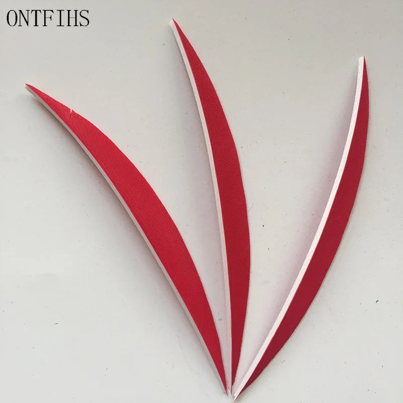 ONTFIHS 5" Solid Color Banana Arrow Feathers Fletchings