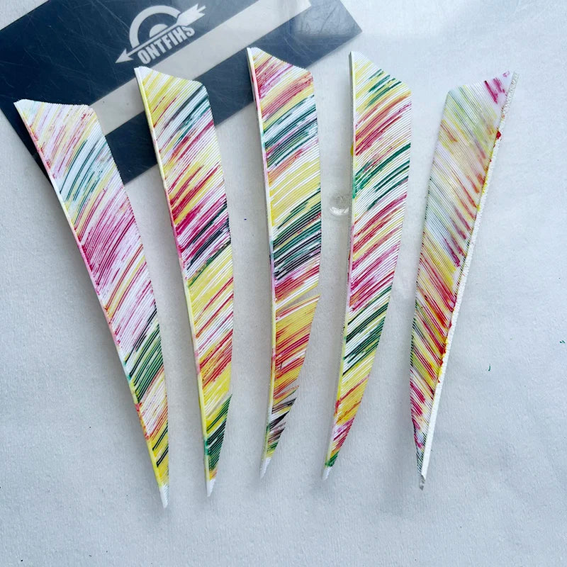 50Pcs New 4inch Camo Shield Archery Arrow Feathers Fletching RW LW