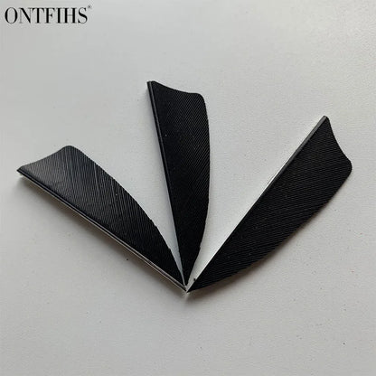 ONTFIHS 2" Solid Color Shield Arrow Feathers Fletchings