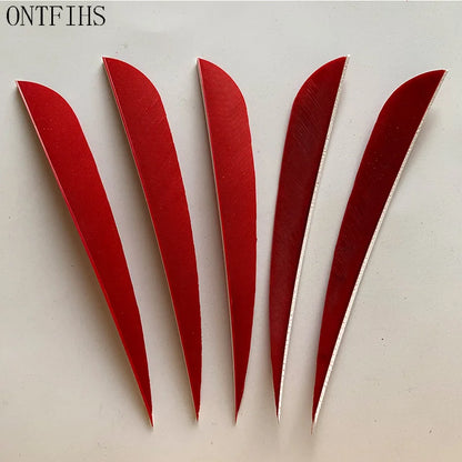 ONTFIHS 5" Solid Color Parabolic Arrow Feathers Fletchings