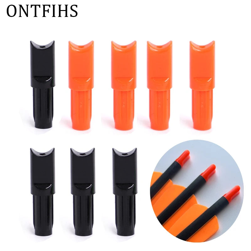 ONTFIHS 100 PCS Push-In Nocks For ID 6.2mm Crossbow Arrow Shaft HG-NOCKS-4